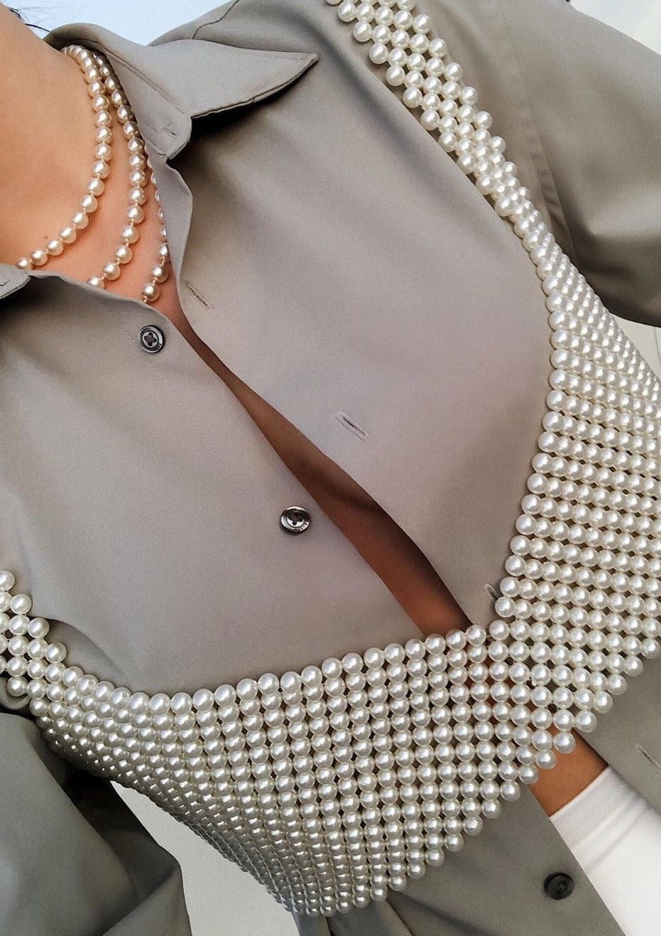 Aeryn | Parel Crop Top – Handgemaakt Design