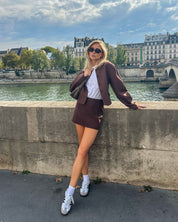 Madison | Trendy Tweedelige Set met Jasje en Rok