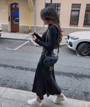 Adrianne | Maxi Rok Satijn Look met Subtiele Glans - Comfy & Luchtig