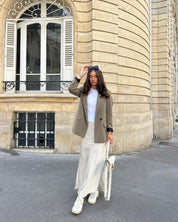 Adrianne | Maxi Rok Satijn Look met Subtiele Glans - Comfy & Luchtig