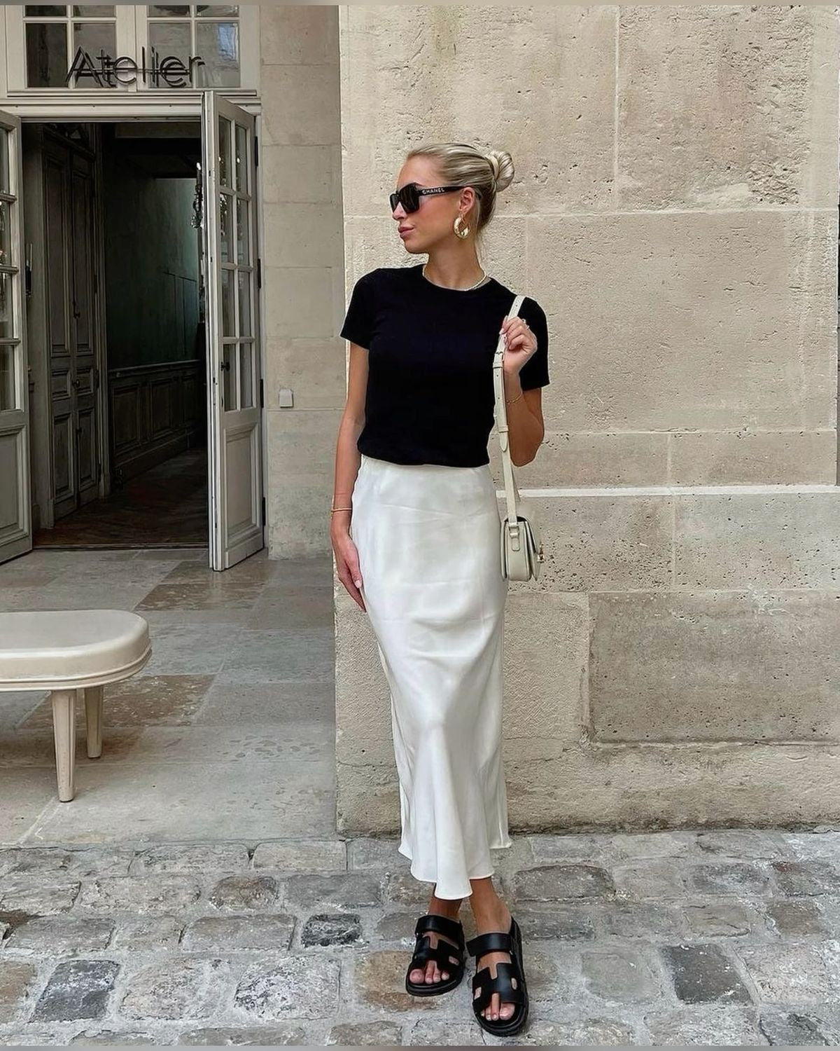 Adrianne | Maxi Rok Satijn Look met Subtiele Glans - Comfy & Luchtig