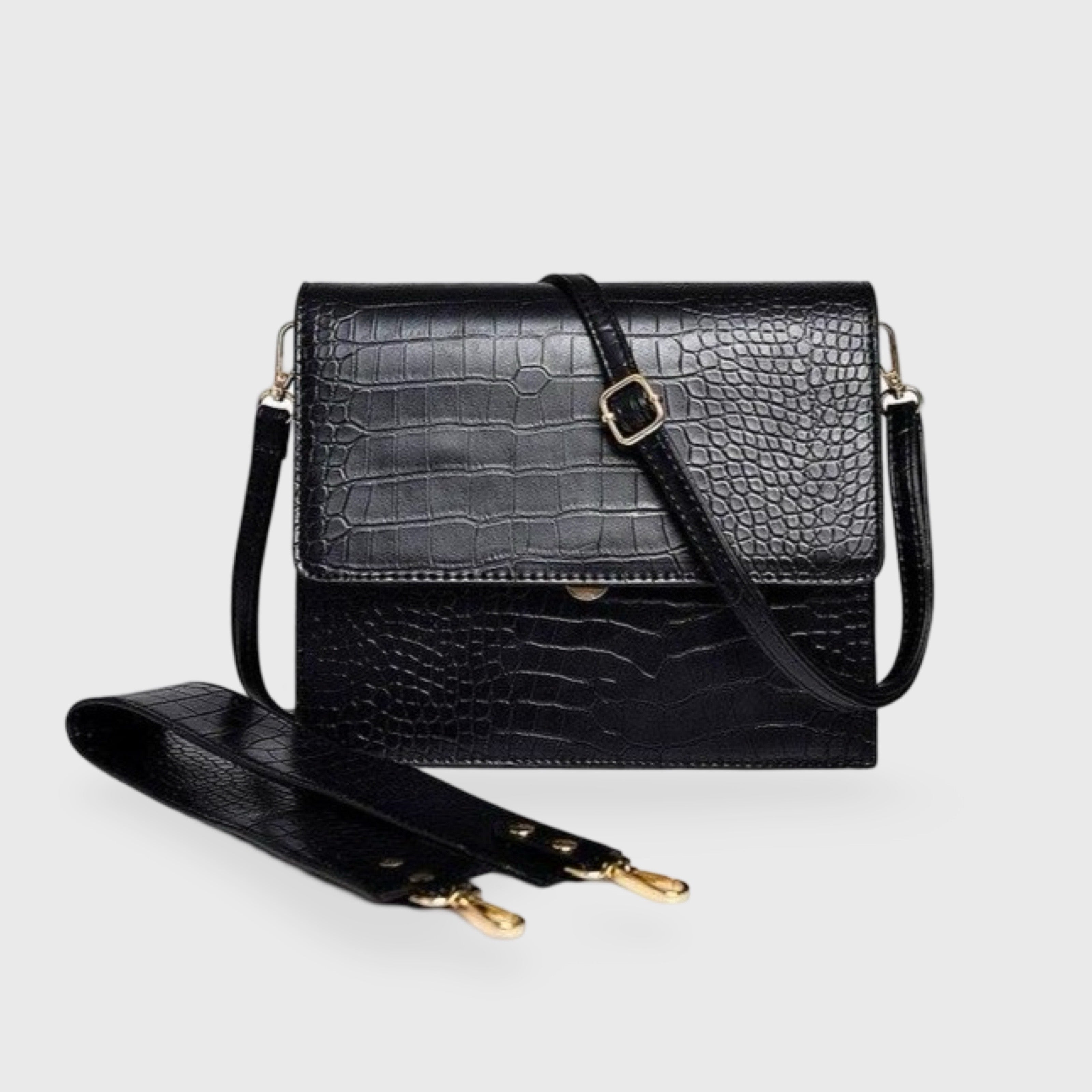 Diek | Maxi Croc Schoudertas - Crossbody
