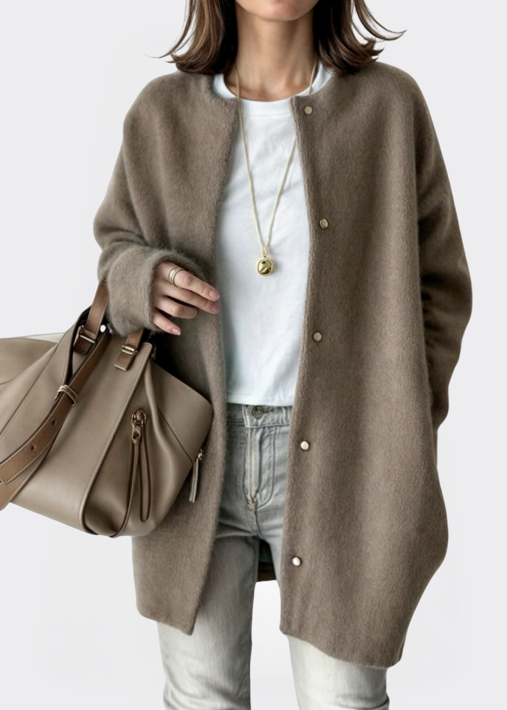 Nelma | Stijlvol Vest van Zachte Stof Dames - Comfortabele Open Cardigan