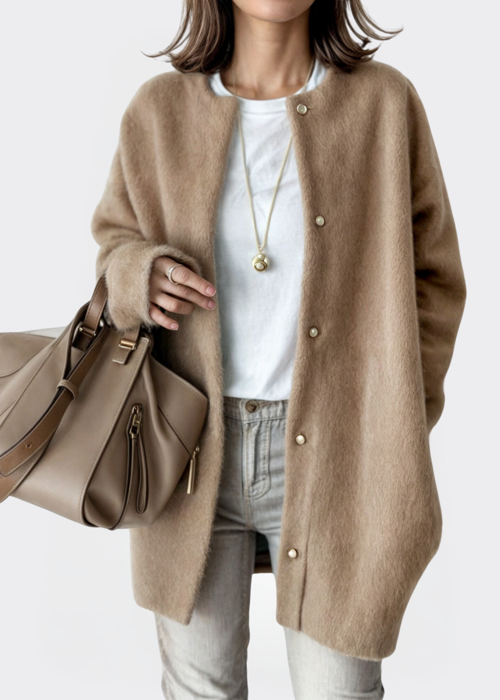 Nelma | Stijlvol Vest van Zachte Stof Dames - Comfortabele Open Cardigan