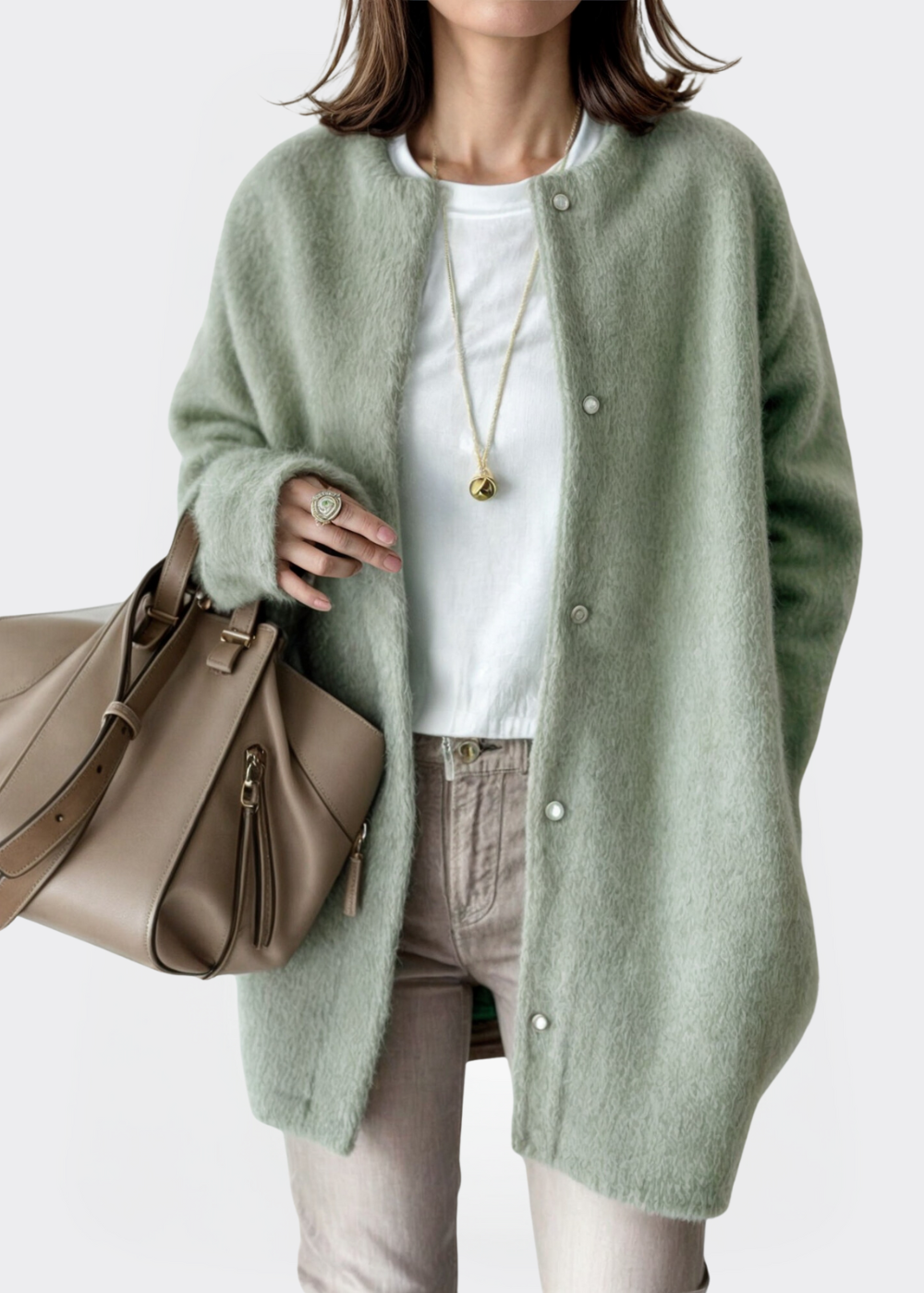 Nelma | Stijlvol Vest van Zachte Stof Dames - Comfortabele Open Cardigan