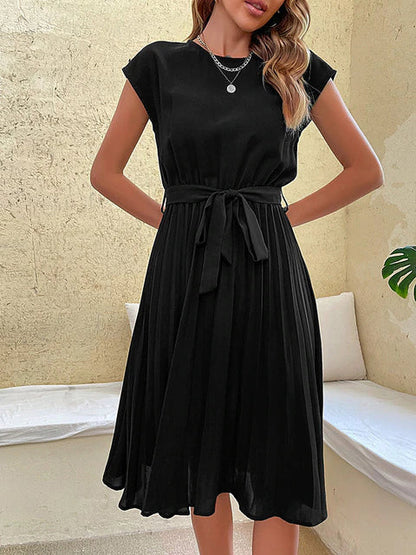 Rivery | Elegante Geplooide Midi Zomerjurk