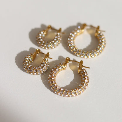 Judie | Elegante Hoops Oorbellen met Zirconia Steentjes