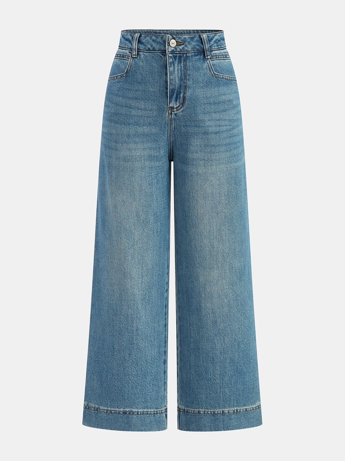 Jade | Dames Flared Broek - Hoge Taille Denim met Wijde Pijpen 0