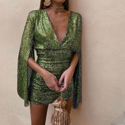 Jade | Dames Glitterjurk - Luxe Glitterstof, Feestelijke Look 0