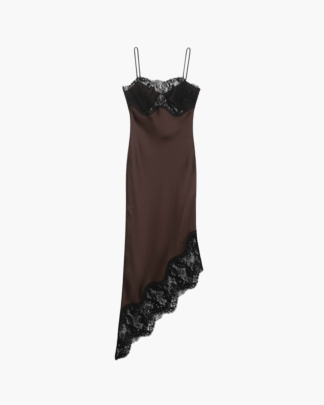Jade | Dames Slingjurk - Luxe Kant en Satijn Met Onregelmatige Zoom 1