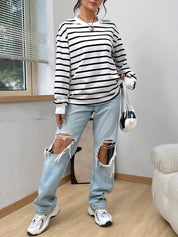 Jade | Dames Sweatshirt - Tijdloos Gestreept Design, Comfortabele Pasvorm 2