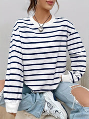 Jade | Dames Sweatshirt - Tijdloos Gestreept Design, Comfortabele Pasvorm 3