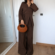 Jazz | Dames Co-ord Set – Wikkel Kimono & Broek Outfit