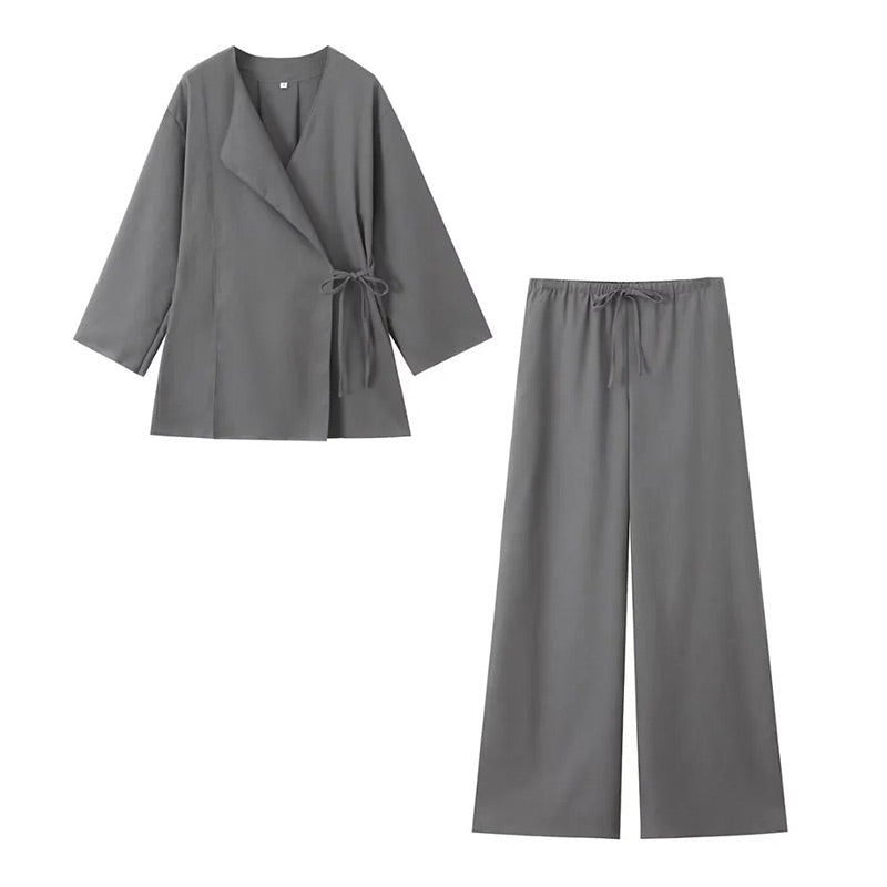 Jazz | Dames Co-ord Set – Wikkel Kimono & Broek Outfit