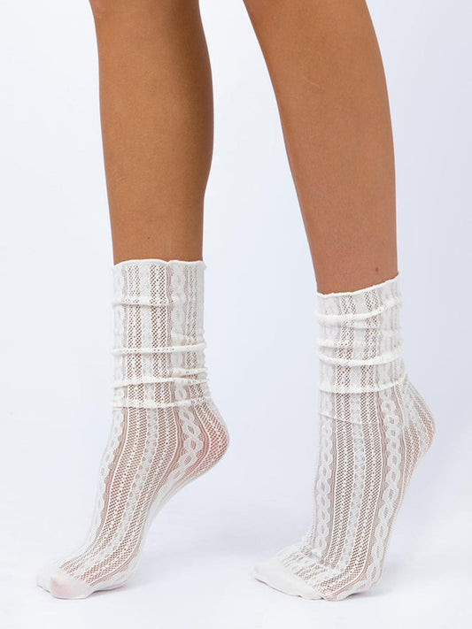 Karla | Dames Kanten Sokken - Elegante Stijl met Comfortabele Stretch