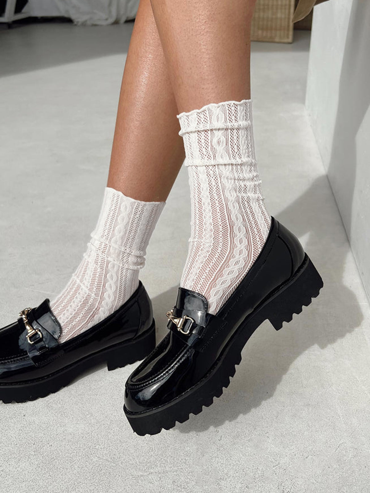 Karla | Dames Kanten Sokken - Elegante Stijl met Comfortabele Stretch