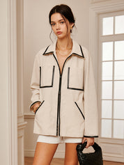 Faith | Trendy Jas met Dubbele Rits voor Dames - Comfortabel en Stijlvol