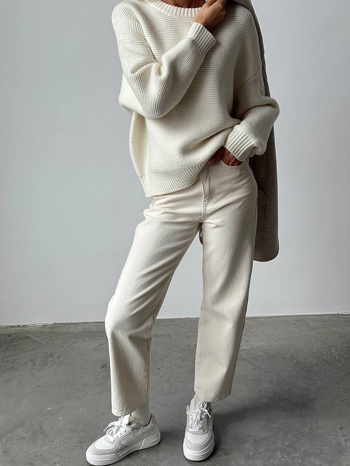 Novio | Gebreide Trui voor Dames - Regular Fit, Licht Rekbaar