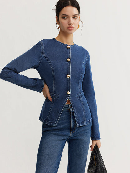 Kalya | Dames Denim Jasje - Slim Fit
