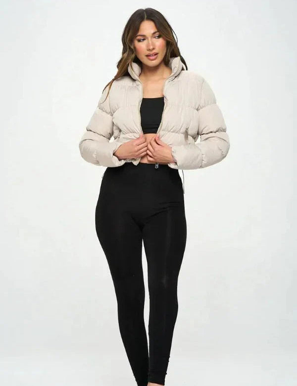 Kira | Dames Winterjas - Korte Pufferjack met Moderne Ritssluiting 1
