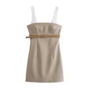 Lana | Dames Jurk - Comfortabele Mini Jurk met Taille Riem, Veelzijdig Ontwerp 0