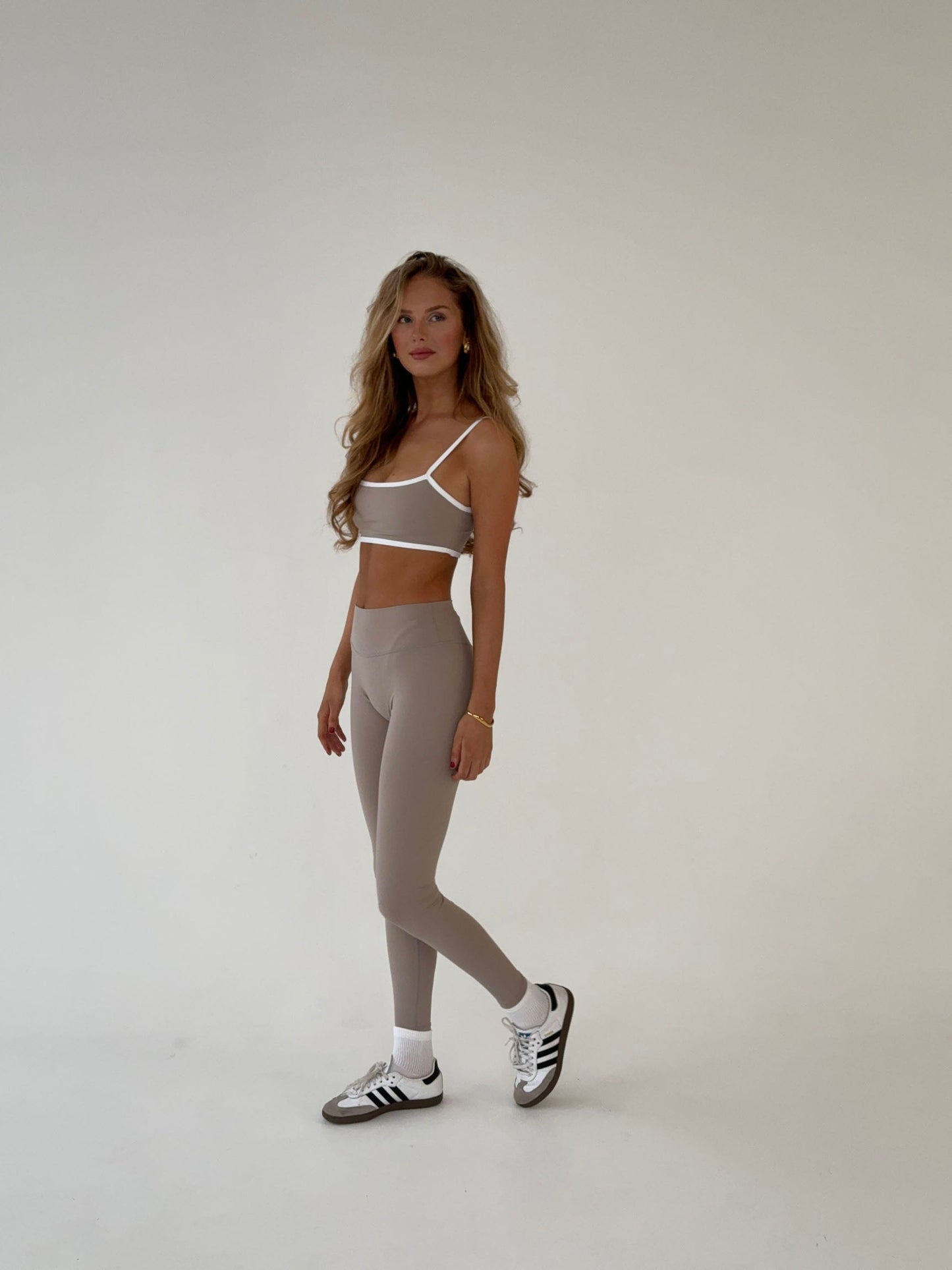 Anissa | Beige Comfy Legging met Hoge Taille