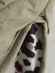 Leonne | Luxe Tussenjas met Trendy Stiksels - Luipaard Print9