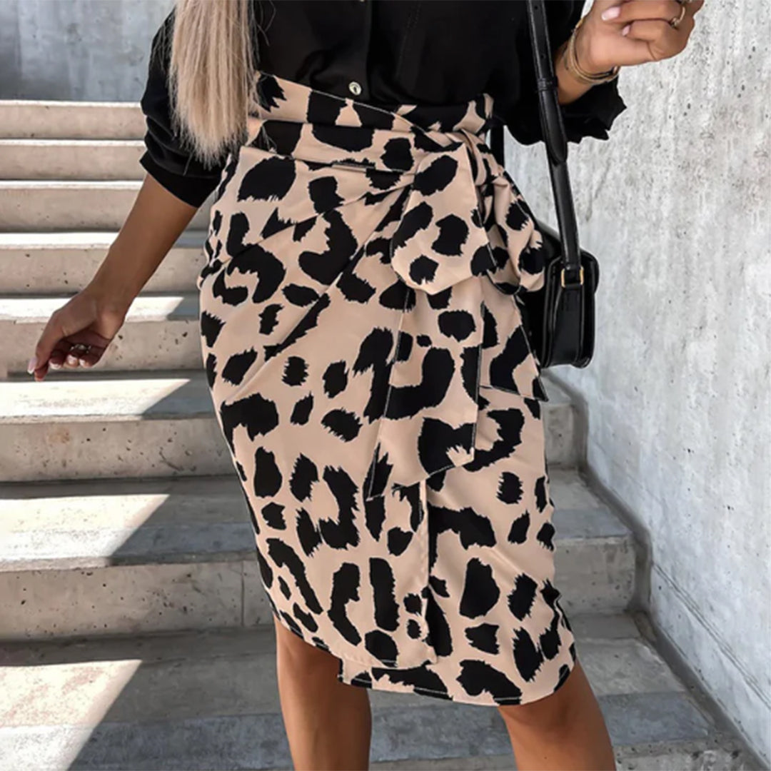 Miloush | Midi Rok met Luipaardprint