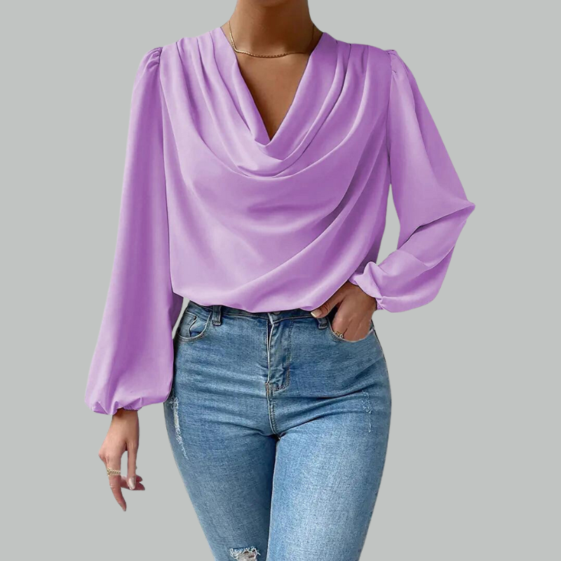 Jaden | Chiffon Blouse met Lange Mouwen
