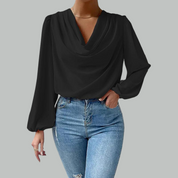 Jaden | Chiffon Blouse met Lange Mouwen