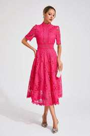Lina | Dames Midi-jurk - Delicaat Kant, Elegant en Flatterend 3