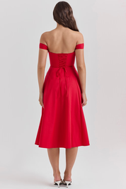Lina | Dames Midi Jurk - Elegante Bloemenprint, Flatterend Silhouet 9