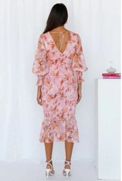 Lina | Dames Midi Jurk - Luchtige Bloemenprint, Perfect Voor Zomerjurkjes 4