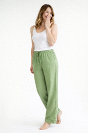 Lina | Dames Pantalon - Hoge Taille, Losse Pasvorm met Zijzakken 1