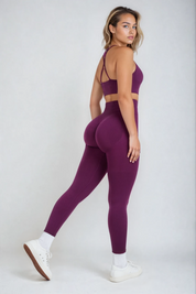 Kristel | Dames Sportlegging - High Waist met Ribbel Ontwerp