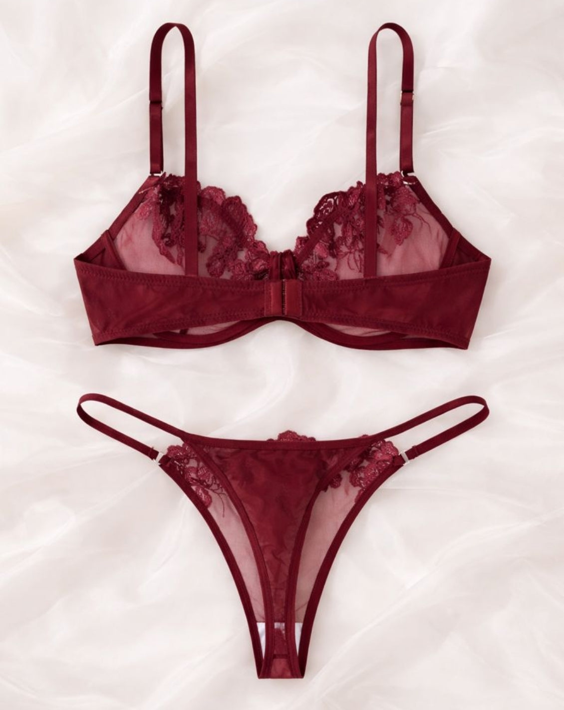 Livia | Dames Lingerie Set - Luxe Bordeaux, Elegant en Comfortabel 0