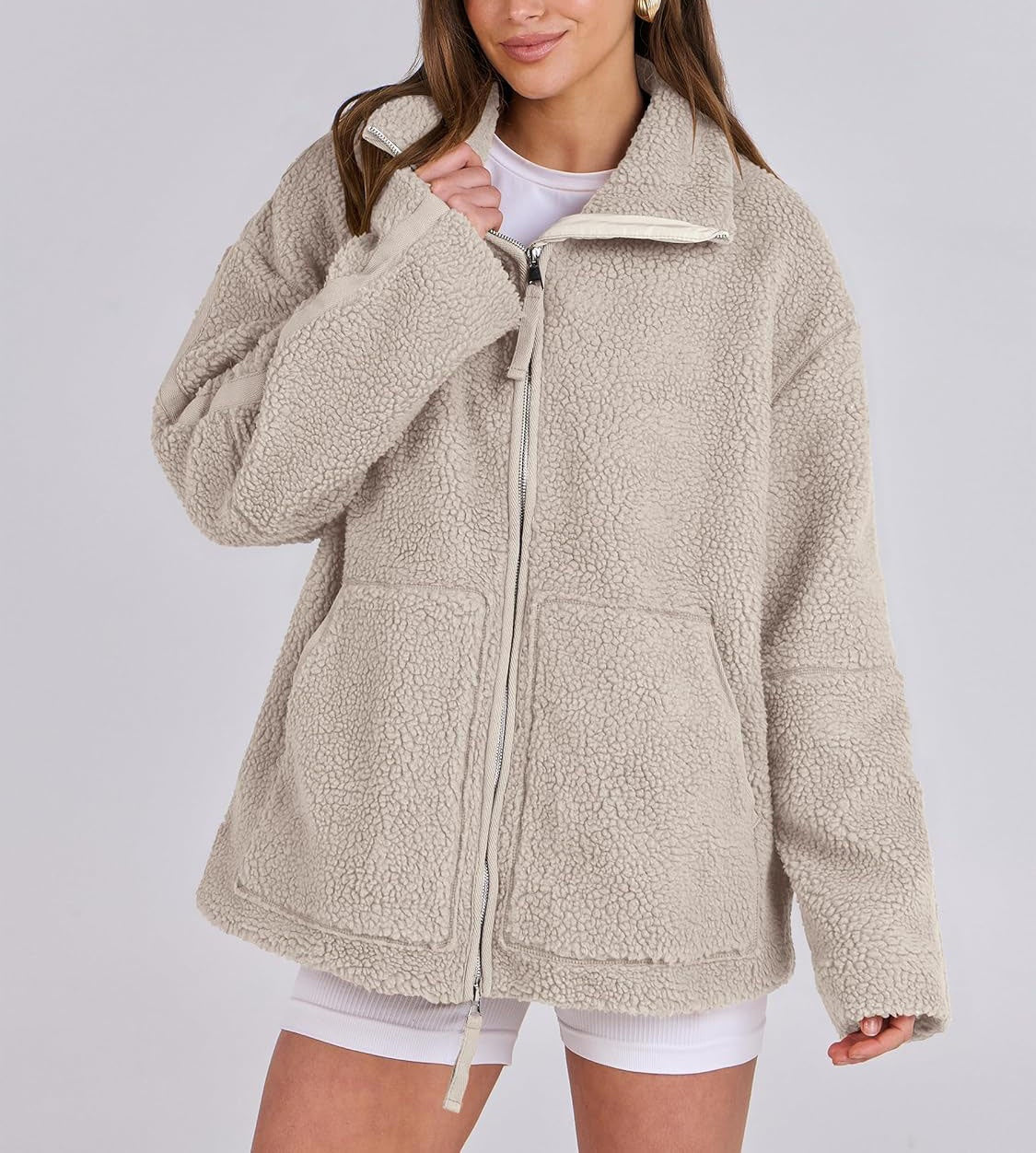 Luma | Fleece Winterjas Dames - Zachte Wol Blend