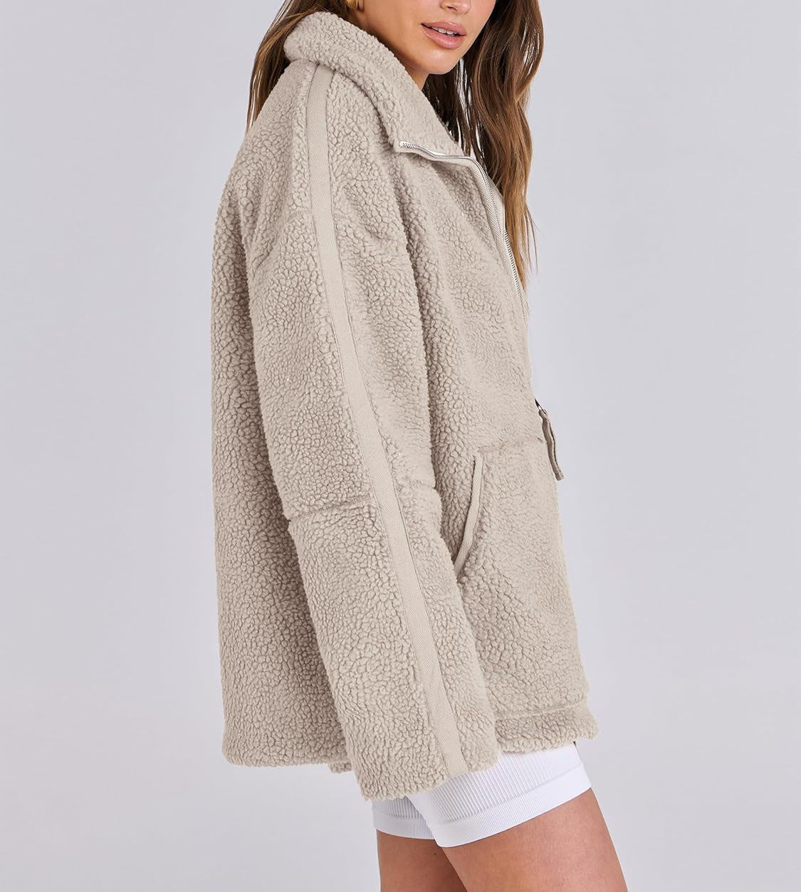Luma | Fleece Winterjas Dames - Zachte Wol Blend