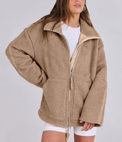 Luma | Fleece Winterjas Dames - Zachte Wol Blend