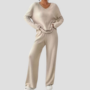 Luna | Dames Loungewear Set - Zacht Ribgebreid Comfy Set 2