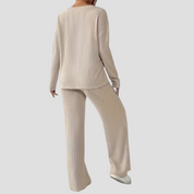 Luna | Dames Loungewear Set - Zacht Ribgebreid Comfy Set 3