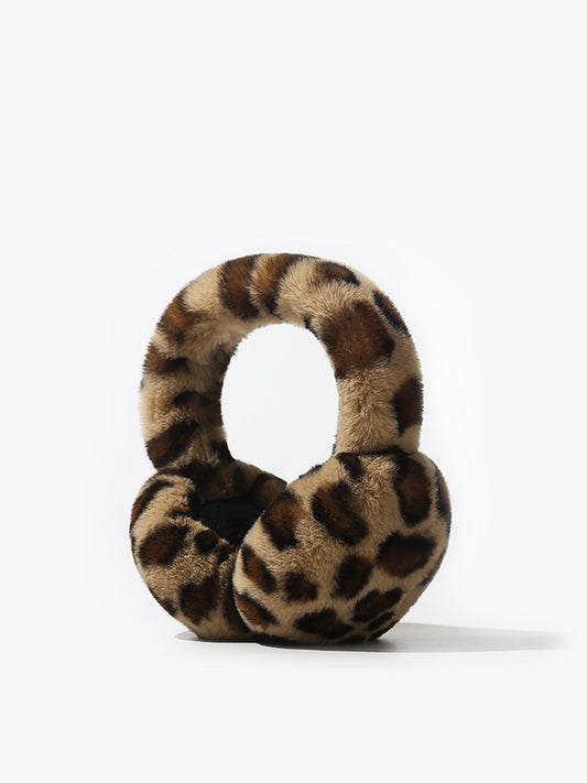 Luna | Dames Oorverwarmers - Fuzzy Luipaard Design, Zacht en Stijlvol