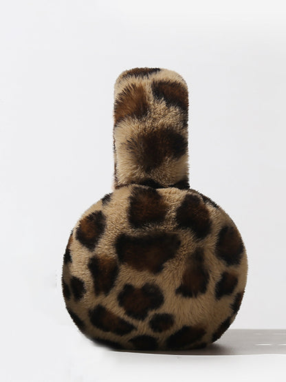 Luna | Dames Oorverwarmers - Fuzzy Luipaard Design, Zacht en Stijlvol