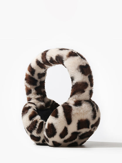 Luna | Dames Oorverwarmers - Fuzzy Luipaard Design, Zacht en Stijlvol