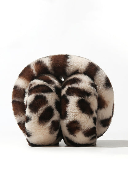 Luna | Dames Oorverwarmers - Fuzzy Luipaard Design, Zacht en Stijlvol