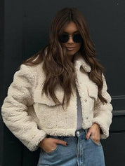 Luna | Damesjas - Stijlvol en Warm Korte Jas met Ritszakken 3