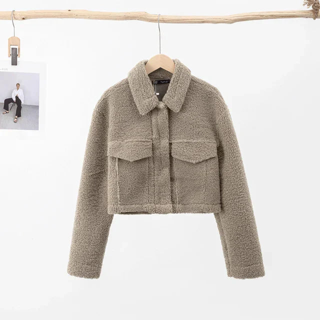 Luna | Damesjas - Stijlvol en Warm Korte Jas met Ritszakken 4