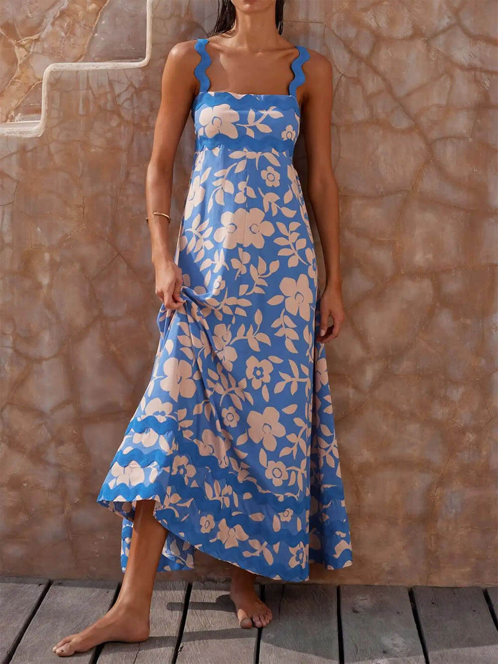 Brit | Bloemen Maxi Jurk Dames – Zomers en Luchtig