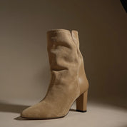 Luxe Laarzen met Hoge Hak en Rits