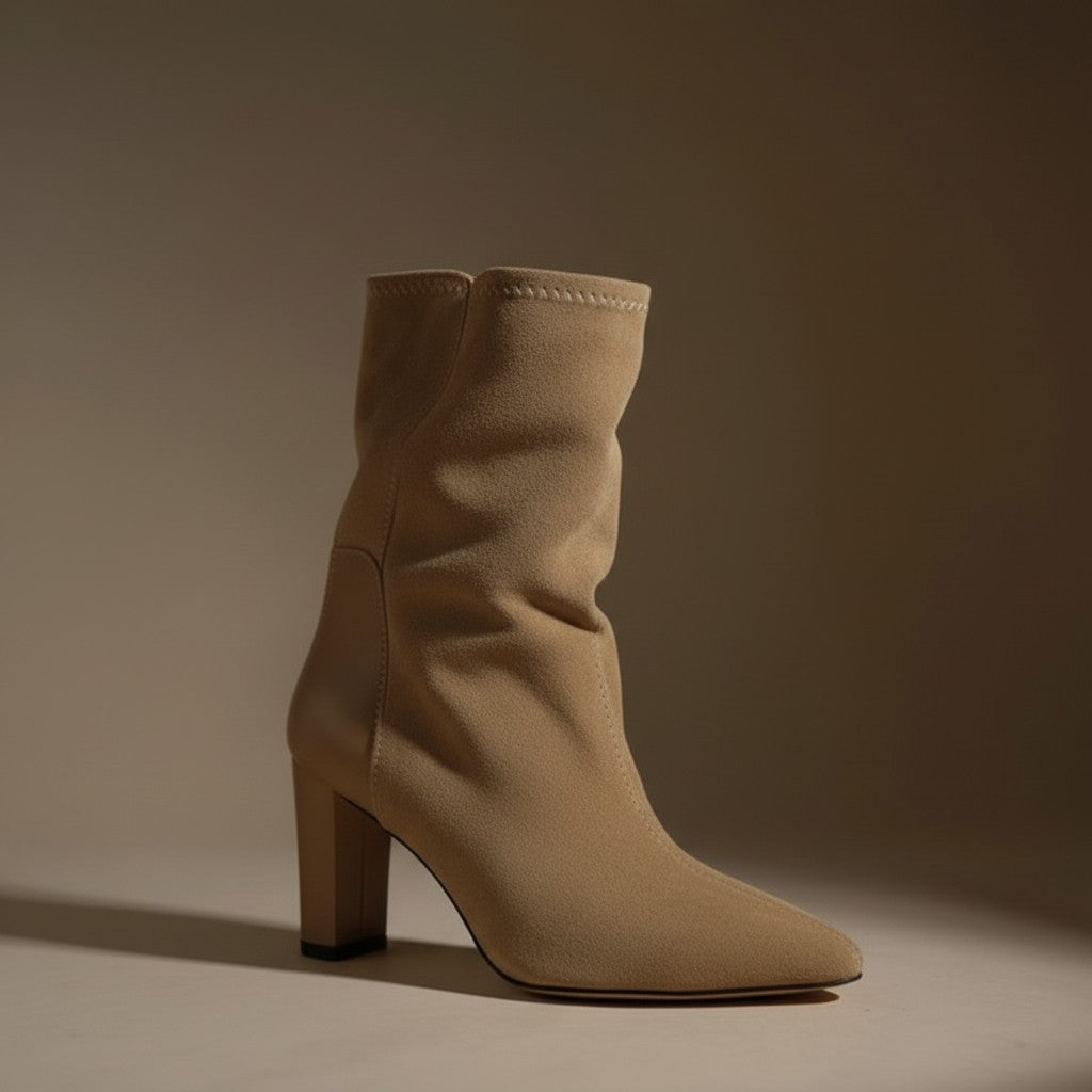 Luxe Laarzen met Hoge Hak en Rits